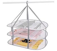 Wanjorlay SéChoir à Chandail à 3 Niveaux Suspendu VêTements Suspendus SéChoir à Linge éTendoir à Linge, Supports de SéChoir à VêTements Pliables