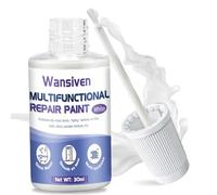 Wansiven Peinture de retouche murale pour réparation de salle de bain, peinture blanche répare rapidement les petits défauts dans les baignoires, les carreaux, les meubles, les murs, les armoires, les