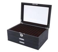 wanwanper Boîte de rangement verrouillable pour stylo à plume 34 stylos à bille Noir