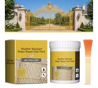 WANWEN Peinture Dorée à Base d'eau Résistante aux Intempéries, Peinture Acrylique Métallisée Dorée, Peintures à La Feuille d'or à Base d'eau pour la Toile, le Bois, le Tissu, la Céramique (1PCS)
