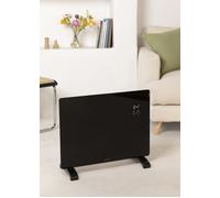 WARM CRYSTAL 1500W - Convecteur Électrique En Verre Wifi Noir & Sans Roulettes. Basse Consommation