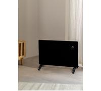 WARM CRYSTAL 2000W - Convecteur Électrique En Verre WiFi Avec Roulettes & Noir. Basse Consommation