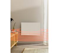 WARM MINIMAL IR - Radiateur Infrarouge Mural Avec WiFi Blanc Cassé. Basse Consommation