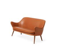 Warm Nordic Canapé Dwell Canapé 2 places cuir silk 250 cognac. pieds en chêne fumé