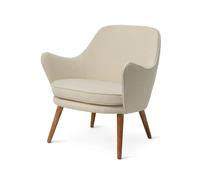 Warm Nordic Chaise lounge Dwell Barnum 24 cream-pieds en chêne fumé