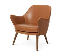 Warm Nordic Chaise lounge Dwell Silk 250 camel-pieds en chêne fumé