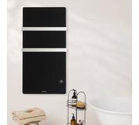 WARM TOWEL CRYSTAL - Sèche-serviettes Électrique En Verre Avec Wifi 600W Noir. Basse Consommation