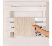 WARM TOWEL MINI - Porte-serviette Électrique À Suspendre Ou À Poser 150W Blanc. Basse Consommation