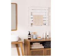 WARM TOWEL MINI - Porte-serviette Électrique À Suspendre Ou À Poser 150W Blanc & Sans Pieds & Sans Étagère. Basse Consommation