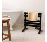 WARM TOWEL MINI - Porte-serviette Électrique À Suspendre Ou À Poser 150W Noir. Basse Consommation