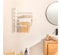 WARM TOWEL MINIMAL - Sèche-serviettes Électrique 80W Avec Barres Pivotantes À 180º Blanc. Basse Consommation