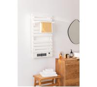 CREATE Sèche-serviettes WARMTOWEL Pro – Chauffage céramique, 1500W, étagère 3 barres, Blanc