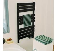 CREATE / Warm Towel 500W / Sèche-Serviettes électrique Noir / 96,9x5x55 cm/pour Sol ou Mur, minuterie, écran LCD, Faible consommation, temporisateur