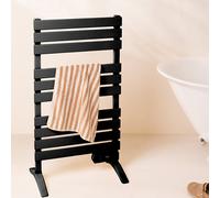 WARM TOWEL - Sèche-serviettes Électrique Au Sol Ou Mural 500W Noir. Basse Consommation