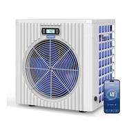 WARMBLU H5 Pompe a Chaleur Piscine 5.4 KW + Réchauffeur Électrique 1,5 KW | Pour Bassins jusqu'à 20-30 m³ | COP 5,51 Haute Efficacité | Économie d'Énergie +45% | Connectée Wi-Fi & Silencieuse