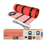 Warmcoin™ Tapis chauffant [160W/m²] (0.5m x 14m = 7,0m²) - Plancher Chauffant Électrique pour Stratifié, Carrelage et plus - Trame Chauffante Électrique - Natte Chauffante pour Sol