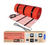 Warmcoin™ Tapis chauffant [160W/m²] (0.5m x 20m = 10,0m²) - Plancher Chauffant Électrique pour Stratifié, Carrelage et plus - Trame Chauffante Électrique - Natte Chauffante pour Sol