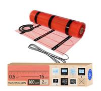 Warmcoin™ Tapis chauffant [160W/m²] (0.5m x 4m = 2,0m²) - Plancher Chauffant Électrique pour Stratifié, Carrelage et plus - Trame Chauffante Électrique - Natte Chauffante pour Sol