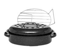 Warmcook Cocotte ovale en acier carbon 33x20cm + grille - 6106+2007