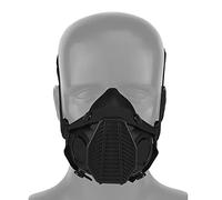 WarmHeartting Demi-masque tactique SOTR Respirateur pour opérations spéciales Microphone intégré Communication Filtre remplaçable Masque anti-poussière Wargame