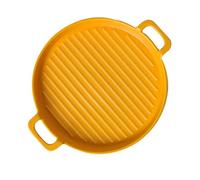 Warmhm 1Pièce Plat de Cuisson Poignées Assiette à Dessert Double Émaillée Design Scandinave pour Service et Cuisson