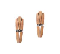 Warmhm 2 Pièces Pince à Bague de Bijoutier en Bois et Acier Inoxydable, | Mécanisme de Serrage par Coin, Vis en Bout, Maintien Précis de Petites Pièces, pour Gravure et Polissage