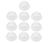 Warmhm 20 Pièces Coque Transparente Plastique Boule à Neige Décorative Centre De Table De Mariage Demi-sphère Remplissable Accessoire à Personnaliser