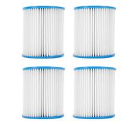Warmhm 4 Pièces Cartouche Filtrante de Piscine de Rechange | Plastique Bleu, Entretien Simple, pour Filtration de L’eau du Bassin, Retient Saletés et Débris