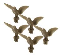 Warmhm 5 Pièces Tête de Drapeau en Plastique Forme Tête d'aigle pour Décoration Extérieure Élégante et Résistante aux Intempéries, pour Jardin et Occasions Spéciales