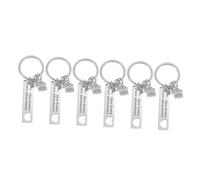 Warmhm 6 Pièces Porte-clés Accueil Maison, Pendentif Porte-clés Maison en Métal Argenté, Décoratif, Portable, pour Crémaillère et Présents de Fête