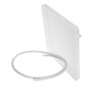 Warmhm Condensat clim bac carré en plastique blanc avec sortie latérale pour air conditioner en intérieur et extérieur, léger et anti-accumulation d’eau
