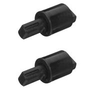 Warmhm Connecteurs D'amortisseur Noir pour Siège de Toilette Lot de 2 en Plastique, Système de Fermeture Douce Stable et Amorti, pour Salle de Bain à Domicile