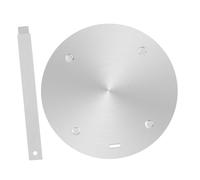 Warmhm Disque Adaptateur pour Plaque Induction en Acier Inoxydable Argenté, Plaque Diffuseur de Chaleur, 1 Set, Facile à Nettoyer, la Cuisine
