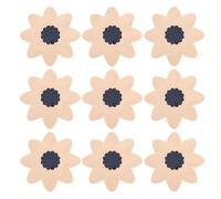 Warmhm Ensemble de 16 Assiettes en Papier Forme Fleur Beige, Vaisselle Jetable Pratique et Élégante pour Décoration de Table Lors de Fêtes D'anniversaire