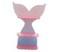 Warmhm Étagère Murale Bois Forme Queue Sirène Décoration Intérieure Élégant Support Bibelots Chambre Maison