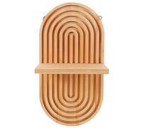 Warmhm Étagère Murale Ovale Simple en Bois, Style Bohème, Décor Maison | Montage Mural Facile, Design Minimaliste Élégant, Rangement Gain de Place, pour Chambre et Salon