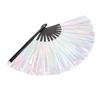 Warmhm Éventail Pliant à Main Éventail Portable Pliable Pvc Bambou Pliable Portable pour Performances, Voyage, Souvenir de Mariage