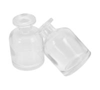 Warmhm Flacon Diffuseur Rechargeable 100ml 2 Pièces en Verre Cylindrique | Usage Maison, Parfum D’ambiance Solide, Format Élégant et Compact, Accessoire Vide pour Huiles