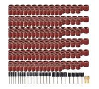 Warmhm Kit Accessoires Meuleuse Électrique 458 Pcs Anneaux de Sable en Oxyde D'aluminium, Design et Adhésif Puissant pour Bois et Fibre de Verre