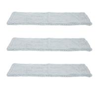 Warmhm Lingettes de Balai à Franges en Microfibre pour Nettoyage Humide et Sec, 3 Pièces, Couleur Vert Clair, Remplacement Facile et Design Élégant