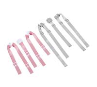 Warmhm Lot de 2 Sangles de Rechange pour Chaise Haute à 5 Points Harnais de Sécurité Réglable en Tissu Doux Ceintures Gris et Rose pour Poussettes et Sièges Garçon et Filles