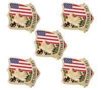 Warmhm Lot de 5 Broches Aigle Drapeau Américain en Alliage, Épingles Vintage pour Costume et Paquet, Accessoires Patriotiques pour Fête de L’indépendance, Décoration Homme et Paquet à