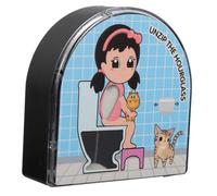 Warmhm Minuteur Sablier de 5 pour Salle de Bain Sable, Minuterie Robuste en Abs et Pc, Décoration WC pour Présent d'anniversaire ou Noël