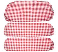 Warmhm Nappe de Pique Imperméable en Pvc et Flanelle, Protège du Soleil, Facile à Nettoyer, Housse Élastique pour Table et Bancs, Style Simple pour Extérieur