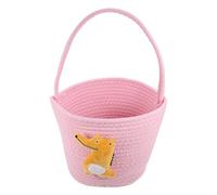 Warmhm Panier Tressé en Corde de Coton Rose, Petit Panier de Rangement Décoratif pour Présents, Mariages et Anniversaires, Style Mignon
