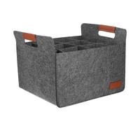 Warmhm Paquet de Rangement en Feutre Design Élégant et Poignée Pratique avec Compartiments Individuels pour 12 Bouteilles de Vin Rouge pour Pique-niques et Fêtes