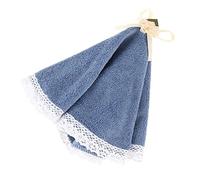 Warmhm Serviette Ronde Suspendue en Polaire Corail, Absorbante, Bleu