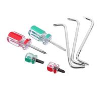 Warmhm Set de Tournevis Z Coudés en Acier Chrome-vanadium, Petit Tournevis Plat et Cruciforme Magnétique pour Espaces Restreints, 1 Set Polyvalent pour Bricolage