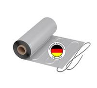 WARMON Chauffage au sol : Tapis chauffant à deux fils WARMON ALU 150 W/m² pour parquet, stratifié, montage facile, câble chauffant à résistance fixe avec tissu de support, TAILLE : 5 m²