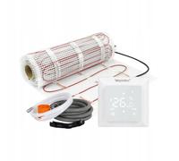 WARMTEC Chauffage au sol électrique 170 W/m² | Tapis chauffant autocollant avec thermostat pour chaleur sous le carrelage | Chauffage au sol avec e protection IPX7 | WRT Blanc 16 m²